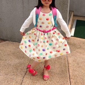 Girl’s French Macarons, Iced Gem Biscuits and Donuts Afternoon Tea Dress